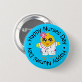 Tag der Krankenschwestern - Krankenpfleger Button (Vorne & Hinten)