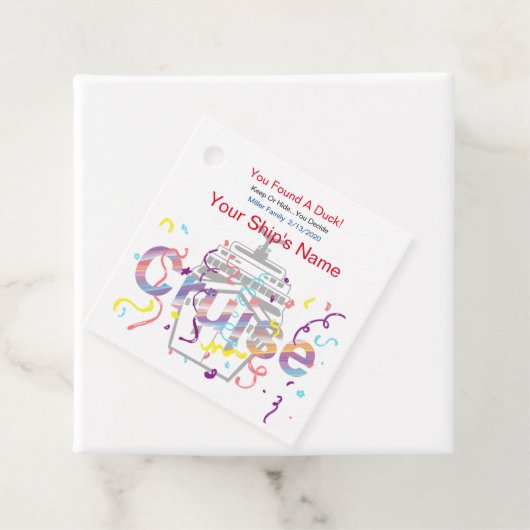 Tag der Kreuzfahrt Geschenkanhänger (Beispiel)