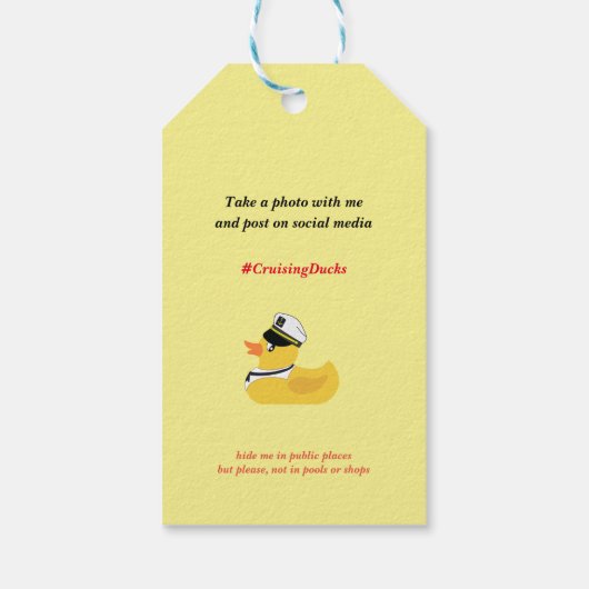 Tag der Kreuzfahrt Geschenkanhänger (Rückseite)