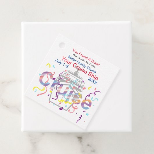 Tag der Kreuzfahrt Geschenkanhänger (Beispiel)