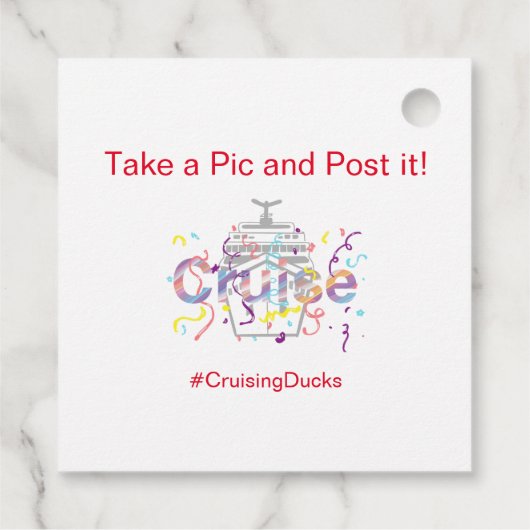 Tag der Kreuzfahrt Geschenkanhänger (Rückseite)