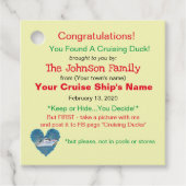 Tag der Kreuzfahrt Geschenkanhänger (Vorderseite)