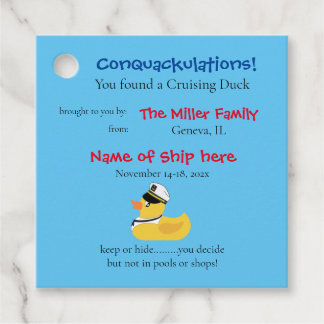 Tag der Kreuzfahrt Geschenkanhänger