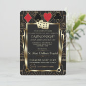 Tag der Kundenempfehlung für Casino Night Company Einladung (Stehend Vorderseite)
