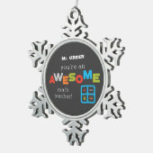 Tag der Lehrerbewertung, Phantastisch Schneeflocken Zinn-Ornament (Rechts)