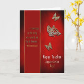 Tag der Lehrerbewertung - Shakespeare-Zitat Karte (Gelbe Blume)