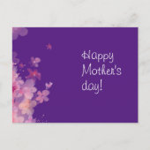 Tag der lila Blume Postkarte (Vorderseite)