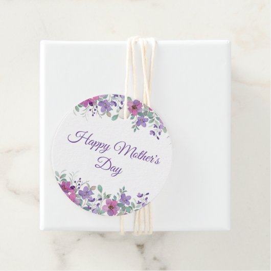 Tag der Lila Blumenmutter Geschenkanhänger (Beispiel)