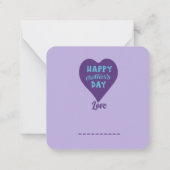 Tag der lila Blumenmütter: Mitteilungskarte (Rückseite)