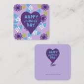 Tag der lila Blumenmütter: Mitteilungskarte (Vorne/Hinten)