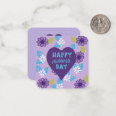 Tag der lila Blumenmütter: Mitteilungskarte (Vorderseite/Rückseite Beispiel)