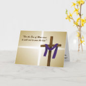 Tag der Lila Wiederauferstehung des Osters Karte (Gelbe Blume)