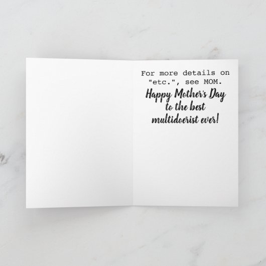 Tag der lustigen Mütter Karte (Innenseite)