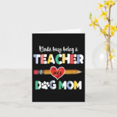 Tag der lustigen Mütter Lehrerin Hund Lover Karte (Gelbe Blume)