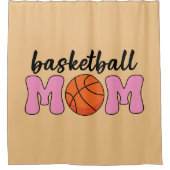 Tag der Mama Basketball Duschvorhang (Vorderseite)