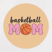 Tag der Mama Basketball Etiketten (Design 1)