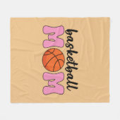 Tag der Mama Basketball Fleecedecke (Vorderseite (Horizontal))