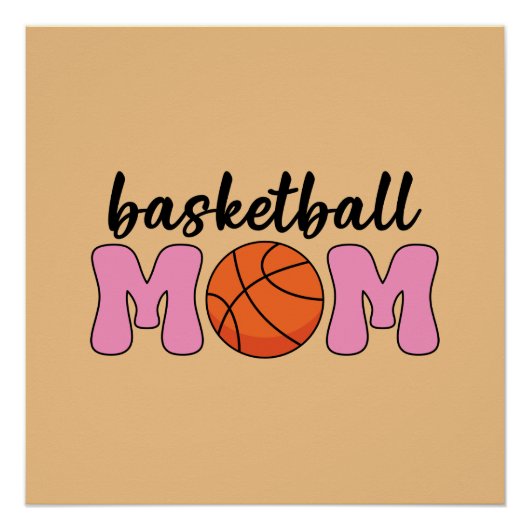 Tag der Mama Basketball Poster (Vorderseite)