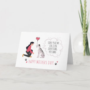 Tag der Mama der personalisierten Hunde Feiertagskarte