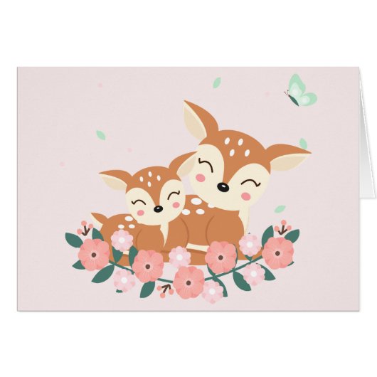 Tag der Mama und Hirsche (Vorderseite (Horizontal))