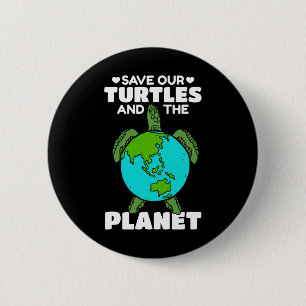 Tag der Meeresschildkröte Ich Rettete unsere Schil Button