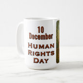 Tag der Menschenrechte 10 Event-Geschenk Kaffeetasse (Vorderseite Links)