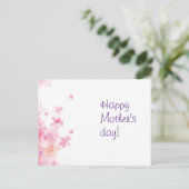 Tag der Minimalistischen Blume Postkarte (Stehend Vorderseite)