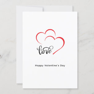 Tag der Minimalistischen Valentine mit eigener Mar Feiertagskarte