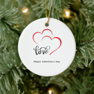 Tag der Minimalistischen Valentine mit eigener Mar Keramik Ornament