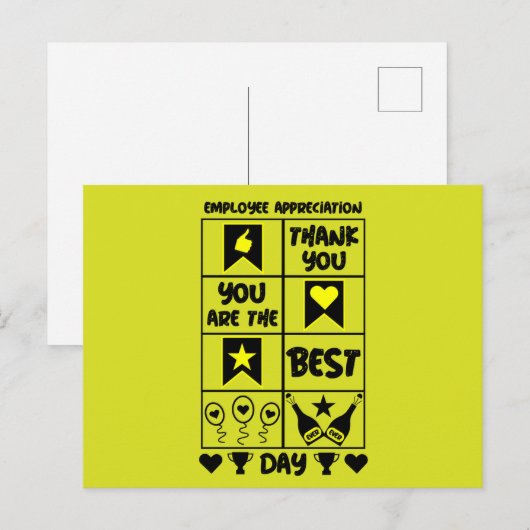 Tag der Mitarbeiteraufwertung Postkarte (Vorne/Hinten)