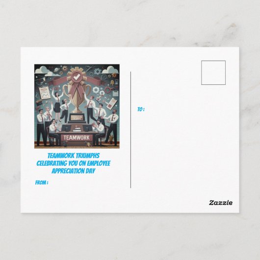 Tag der Mitarbeiteraufwertung Postkarte (Rückseite)