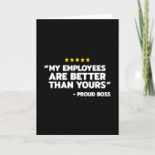 Tag der Mitarbeiterbewertung - Funny Boss's Day-Ge Karte (Vorderseite)