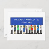 Tag der Mitarbeiterbewertung - März Postkarte (Vorne/Hinten)