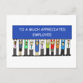 Tag der Mitarbeiterbewertung - März Postkarte (Vorderseite)