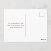 Tag der modernen Minimalistischen Mütter Postkarte (Rückseite)