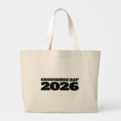 Tag der Murmeltier 2026 Jumbo Stoffbeutel (Rückseite)