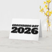 Tag der Murmeltier 2026 Karte (Gelbe Blume)