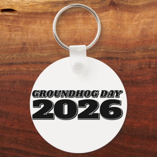 Tag der Murmeltier 2026 Schlüsselanhänger (Rückseite)