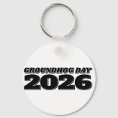 Tag der Murmeltier 2026 Schlüsselanhänger (Rückseite)