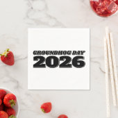 Tag der Murmeltier 2026 Serviette (Beispiel)