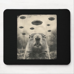Tag der Murmeltier-Ufo-Retro-Grafik Vintage-Alien- Mousepad
