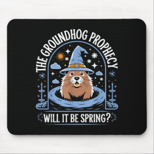 Tag der Murmeltier-Wortspiel-Meteorologie-Sarkasmu Mousepad