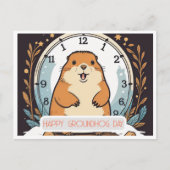 Tag der Murmeltiere Eine Feier des Frühlings Postkarte (Vorderseite)