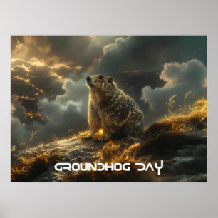 TAG DER MURMELTIERE - FROHES MURMELTIER-TAG POSTER