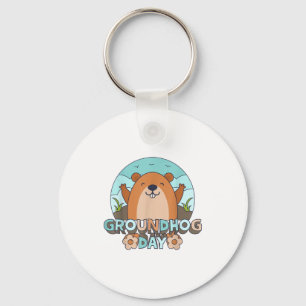 Tag der Murmeltiere Männer Frauen Retro Vintage 60 Schlüsselanhänger