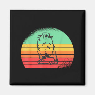 Tag der Murmeltiere Retro Sonnenuntergang Lustig W Magnet