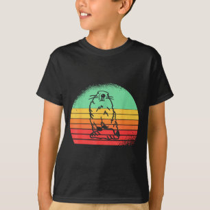 Tag der Murmeltiere Retro-Sonnenuntergang Lustig W T-Shirt