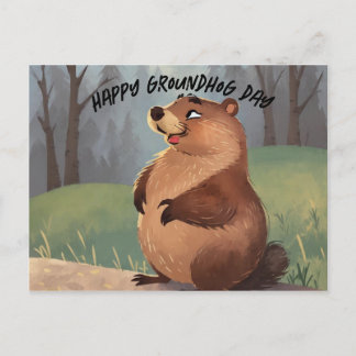 Tag der Murmeltierfeier des Frühlings Postkarte