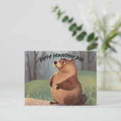 Tag der Murmeltierfeier des Frühlings Postkarte (Stehend Vorderseite)