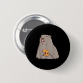 Tag der Murmeltiergeschenke Lustiger Woodchuck-Shi Button (Vorne & Hinten)